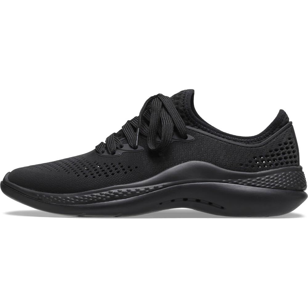 Crocs Men's LiteRide Pacer Sneakers, Comfortable Men's Sneaker, Black/Black, 10 Men